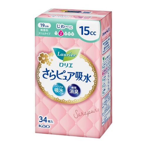 ロリエ さらピュア スリムタイプ 15cc 吸水ナプキン 【34枚】(花王) 「(×)店舗取置不可」