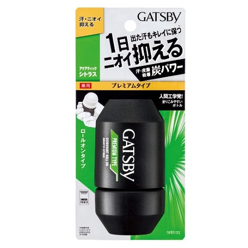 【医薬部外品】ギャツビー(GATSBY) プレミアムタイプデオドラントロールオン アクアティックシトラス　【60ml】(マンダム)