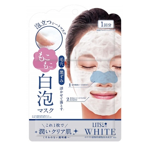 リッツ　ホワイト　もこもこ白泡マスク　【1枚】(ネイチャーラボ)　「(○)店舗取置可」