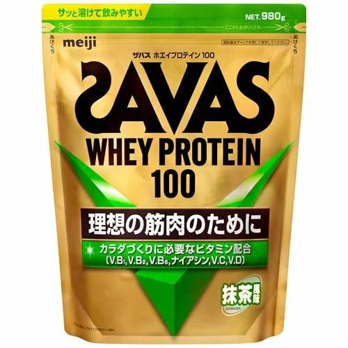 得ダ値GOGO】ザバス ホエイプロテイン100 抹茶風味 【980g】(明治