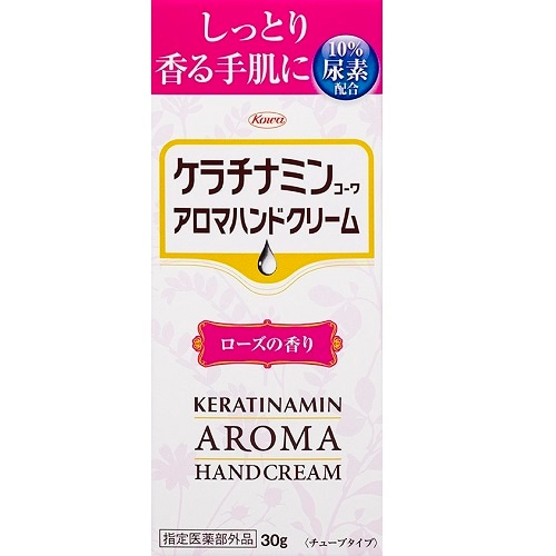 【指定医薬部外品】ケラチナミンコーワ　アロマハンドクリーム　ローズの香り　【30g】(興和新薬)　