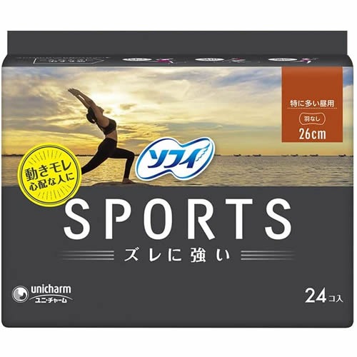 ソフィ SPORTS 特に多い昼用 260 羽なし 【24枚入】(ユニ・チャーム)