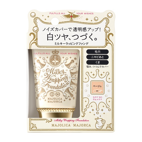 資生堂　マジョリカ マジョルカ　ミルキーラッピングファンデ　02 ベージュ　【30g】(資生堂)　