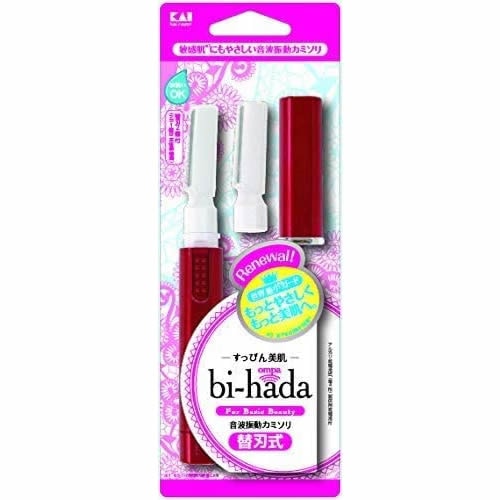bi-hada(ビハダ)オンパＬ型ホルダー　【本体+替刃2個 】(貝印)