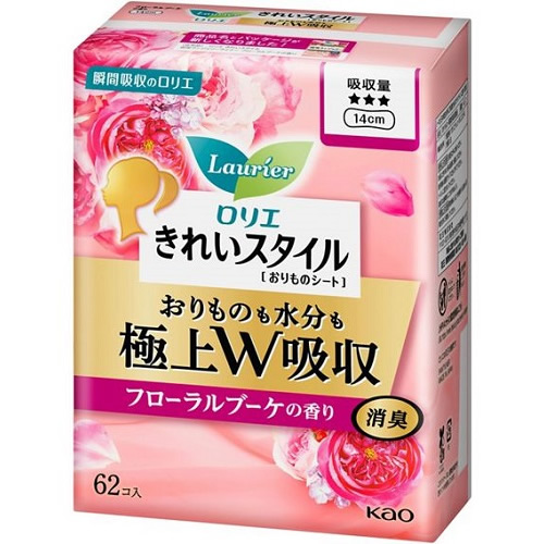 ロリエ　きれいスタイル　極上W吸収　フローラルブーケの香り　【62コ入】(花王)　
