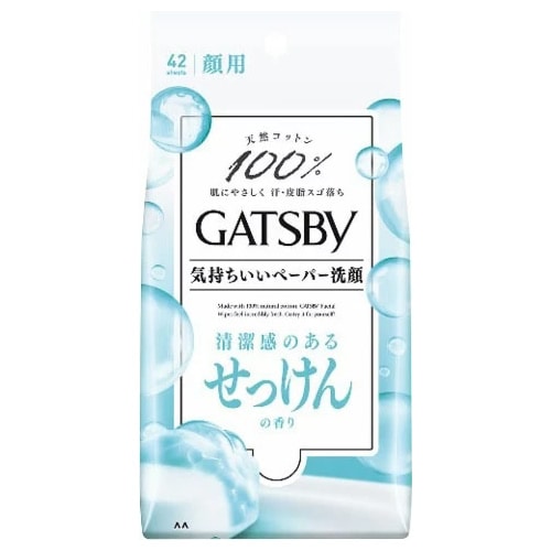 ギャツビー　フェイシャルペーパー　せっけんの香り　徳用タイプ　【42枚入】(マンダム)　