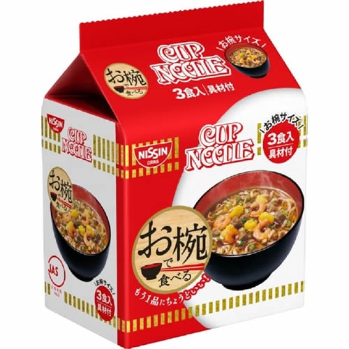 お椀で食べるカップヌードル　【3食入×9個】(日清食品)　「(×)店舗取置不可」