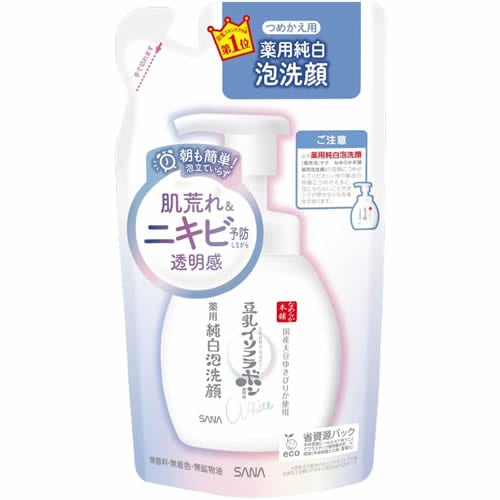 なめらか本舗　薬用泡洗顔つめかえ　【180ｍｌ】(常盤薬品工業)　「(○)店舗取置可」