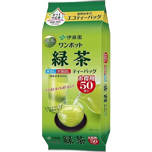 ワンポットエコティーバッグ　抹茶入り緑茶　【50袋×10個】(伊藤園)　「(×)店舗取置不可」