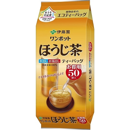 ワンポットエコティーバッグ　ほうじ茶　【50袋×10個】(伊藤園)　「(×)店舗取置不可」