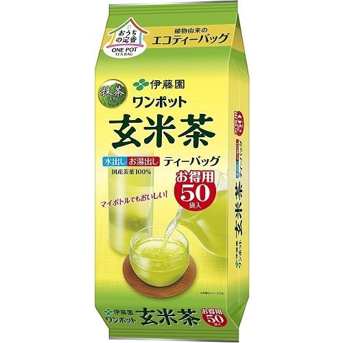 ワンポットエコティーバッグ　抹茶入り玄米茶　【50袋×10個】(伊藤園)　