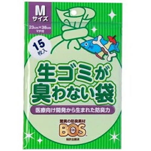 生ごみが臭わない袋BOS生ゴミ用　Ｍ　【１５枚】(クリロン化成)　「(○)店舗取置可」