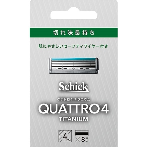 Schick(シック)　クアトロ4　チタニウム　替刃　【8コ入】(シック・ジャパン)　