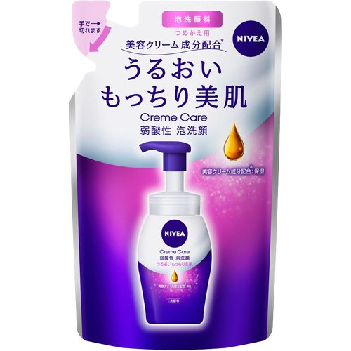 ニベア　クリームケア　弱酸性泡洗顔　つめかえ用　【130ml】(花王)　「(○)店舗取置可」