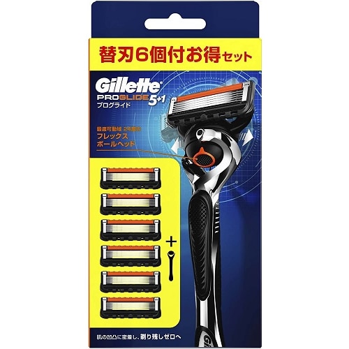 ジレット　プログライド　マニュアル　ホルダー　【ホルダー+替刃6個付き】(P&G)　