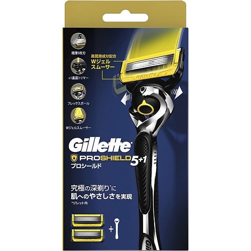 ジレット　プロシールド　マニュアル　ホルダ－　【ホルダー+替刃2個付き】(P&G)　