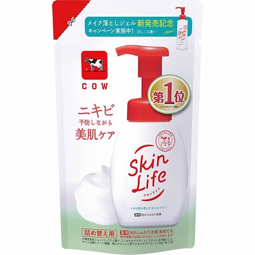 スキンライフ　薬用泡のふんわり洗顔　詰替用　【140ml】(牛乳石鹸)　「(○)店舗取置可」