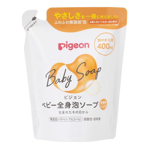 ベビー全身泡ソープ　しっとり　詰めかえ用　(ベーシック)　【400ml】(ピジョン)