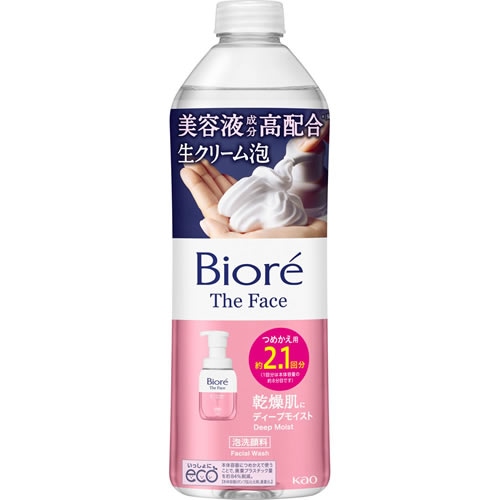 【得ダ値ＧＯＧＯ】ビオレ　ザフェイス　泡洗顔料　ディープモイスト　つめかえ用　【340ml】(花王)