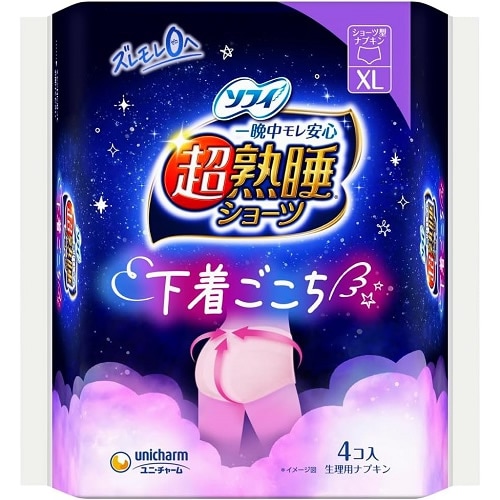 ソフィ　超熟睡ショーツ　ＸＬサイズ　【4コ入】(ユニチャーム)　
