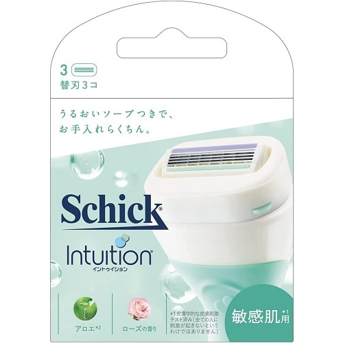 Schick(シック)　イントゥイション　敏感肌用　替刃　【3個入】(シック・ジャパン)　「(○)店舗取置可」