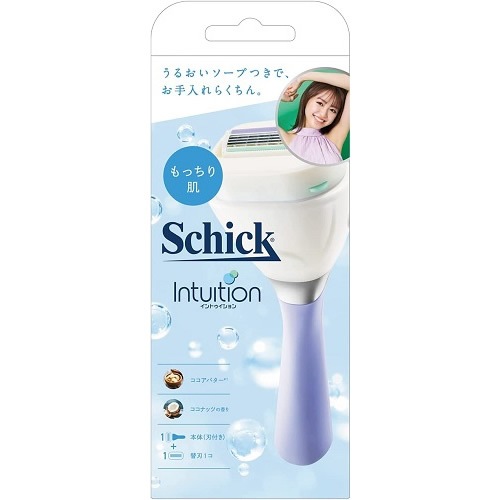 Schick(シック)　イントゥイション　もっちり肌　スリムホルダー 本体(刃付き)+替刃1個　【1個】(シック・ジャパン)　「(○)店舗取置可」