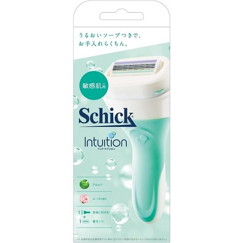 Schick(シック)　イントゥイション　敏感肌用　ホルダー 本体(刃付き)+替刃1個　【1個】(シック・ジャパン)　「(○)店舗取置可」