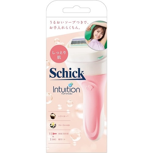 Schick(シック)　イントゥイション　しっとり肌　ホルダー 本体(刃付き)+替刃1個　【1個】(シック・ジャパン)　「(○)店舗取置可」