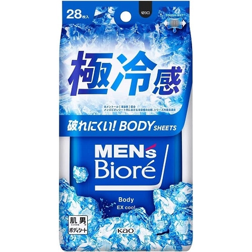 メンズビオレ　ボディシート　極冷感タイプ　【28枚入】(花王)　「(○)店舗取置可」