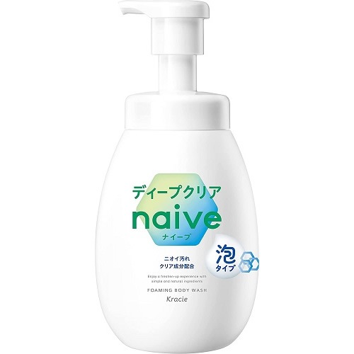 ナイーブ　泡で出てくるボディソープ　ディープクリア　ポンプ　【600ml】(クラシエホームプロダクツ)　