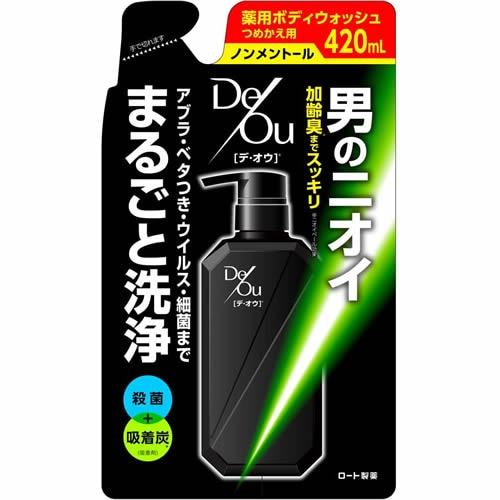 デ・オウ　薬用クレンジングウォッシュ　ノンメントール　つめかえ用　【420mL】(ロート製薬)　