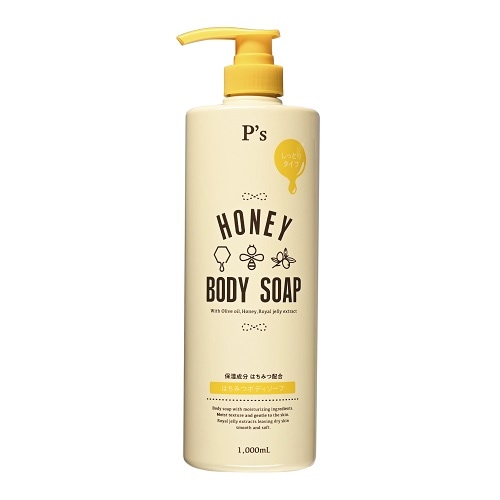 P’s(ピーズ)　はちみつボディソープ 　【1000ml】(TKコーポレーション)　