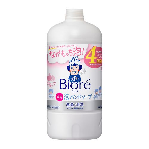 ビオレｕ　泡ハンドソープ　フルーツの香り　つめかえ用　【770ml】(花王)　「(○)店舗取置可」