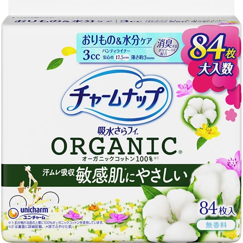 チャームナップ吸水さらフィ　オーガニックコットン　【84枚】(ユニ・チャーム)