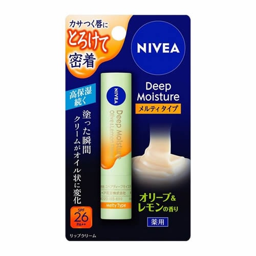 ニベア ディープモイスチャーリップ メルティタイプ オリーブ＆レモン