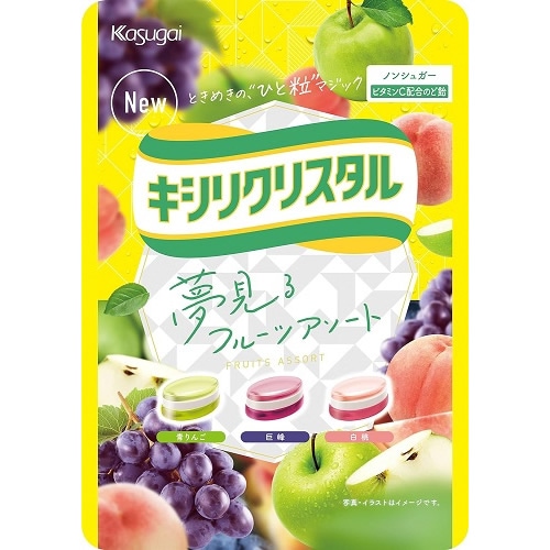 キシリクリスタル　フルーツアソートのど飴　【67g×6袋】(春日井製菓)　