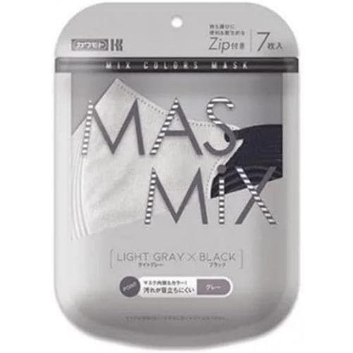 MASMiX（マスミックス）ライトグレー×ブラック 【7枚】(川本産業
