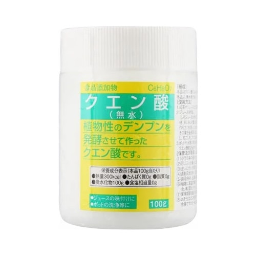 食品添加物 クエン酸(無水) 【100g】(大洋製薬)
