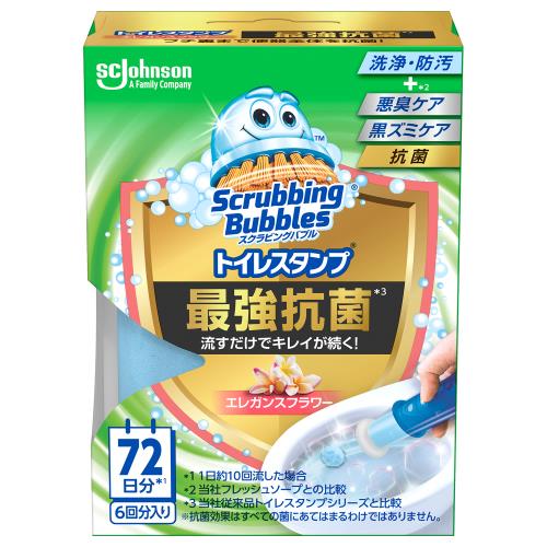 スクラビングバブル　トイレスタンプ　最強抗菌　エレガンスフラワー　本体　【38g】(ジョンソン)　