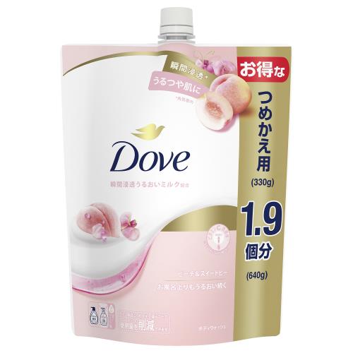 【得ダ値ＧＯＧＯ】ダヴ　ボディウォッシュ　ピーチ&スイートピー　つめかえ用　【640g】(ユニリーバ)