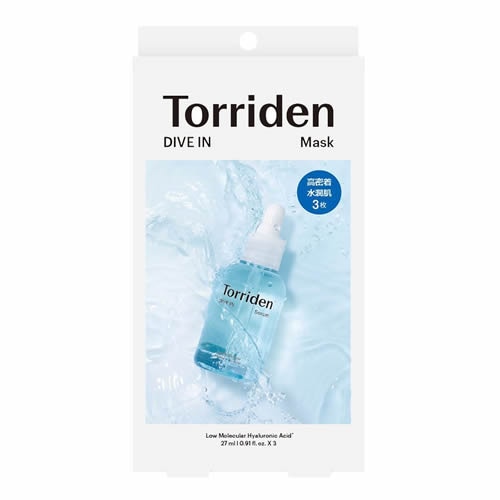 Torriden（トリデン） ダイブイン　マスクパック 　【3枚入】(マルマンＨ＆Ｂ)　「(○)店舗取置可」