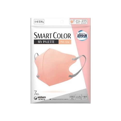 【数量限定】超快適ＳＭＡＲＴ ＣＯ　ＬＯＲ(スマートカラー)　マイパレット　ピンク×グレー　【7枚入】(ユニ・チャーム)