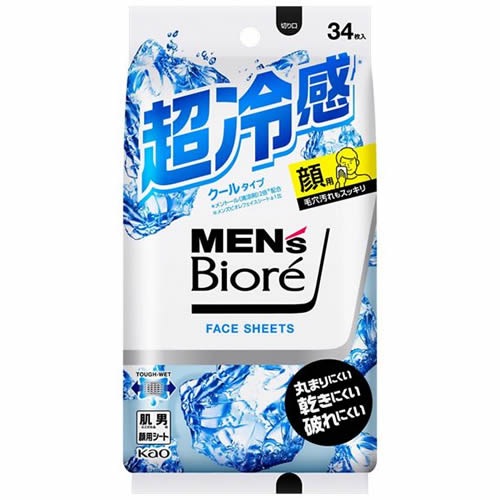 メンズビオレ フェイスシート クールタイプ 【34枚入】(花王)