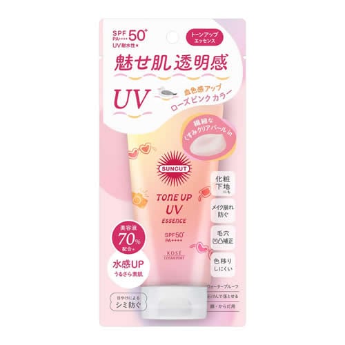 【得ダ値ＧＯＧＯ】サンカット　トーンアップＵＶ　エッセンス　ローズピンク　【80g】(コーセーコスメポート)