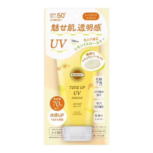 【得ダ値ＧＯＧＯ】サンカット　トーンアップＵＶ　エッセンス　レモンイエロー　【80g】(コーセーコスメポート)
