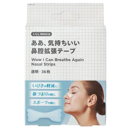 くらしWelcia　ああ、気持ちいい鼻腔拡張テープ　透明　　【36枚】(ウエルシア)　「(○)店舗取置可」