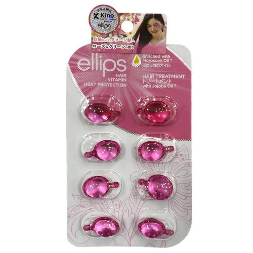 ellips(エリップス)　ヘアビタミン　トリートメント　ローズ＆グリーンの香り　シートタイプ　モロッカンオイル　　【８粒】(アイエスリンク)　