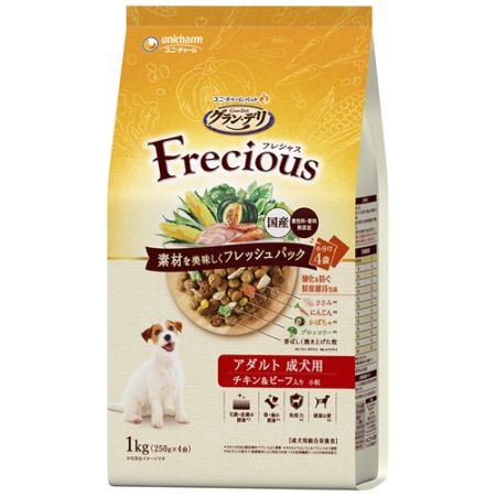 グラン・デリ　Frecious　アダルト成犬用　チキン&ビーフ入り　【1kg】(ユニ・チャーム)