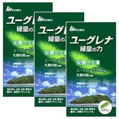 ユーグレナ 緑皇の力 100粒　3個