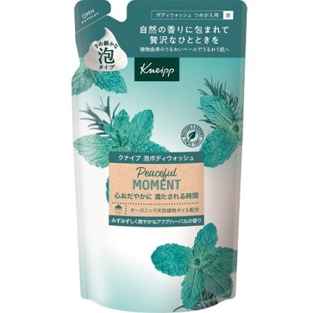 クナイプ　泡ボディウォッシュ　ピースフルモーメント　アクアハーバルの香り　つめかえ用　【400g】(クナイプ)